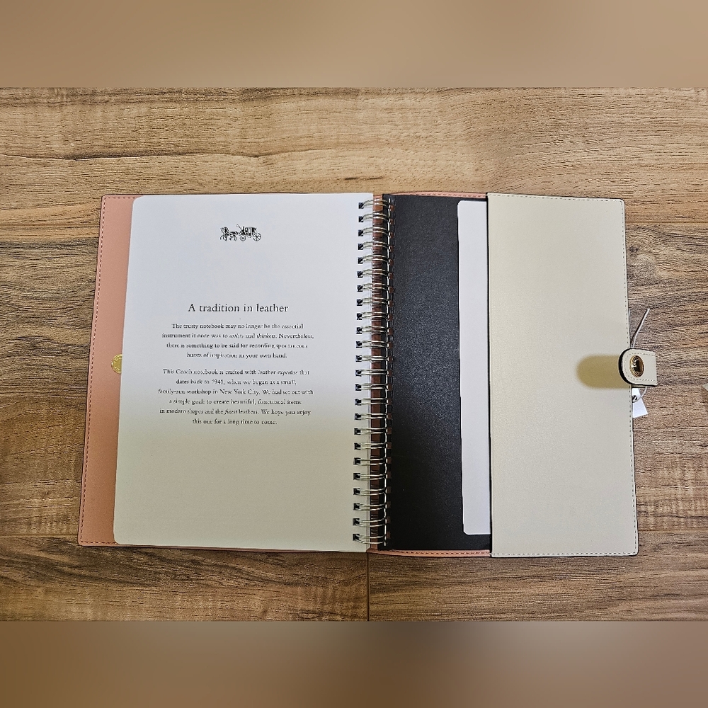 New Coach Notebook In Signature Canvas With Floral Print - Picture 7 of 12